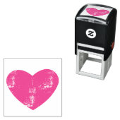Ik hou van je roze gepersonaliseerde hart  zelfinktende stempel (In situ)