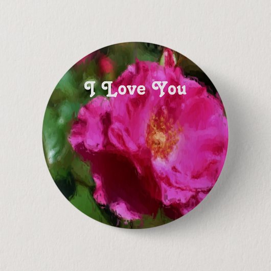 Ik hou van je roze roze roze Button (Voorkant)