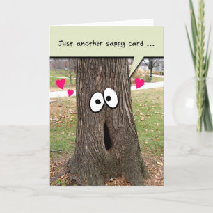 Ik hou van je Sappy Tree met Hearts Wenskaart Kaart