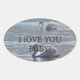 IK HOU VAN JE SCHAT OVALE STICKER
