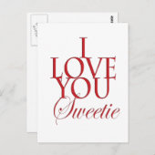 Ik hou van je schatje briefkaart (Voorkant / Achterkant)
