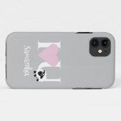 Ik hou van je Schattigee Cartoon Sheep Grey Case-Mate iPhone Case (Achterkant (horizontaal))