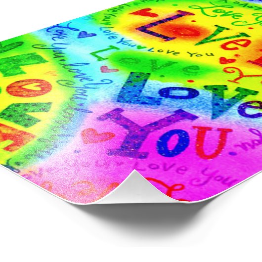 Ik hou van je schilderijen. foto afdruk (Hoek)