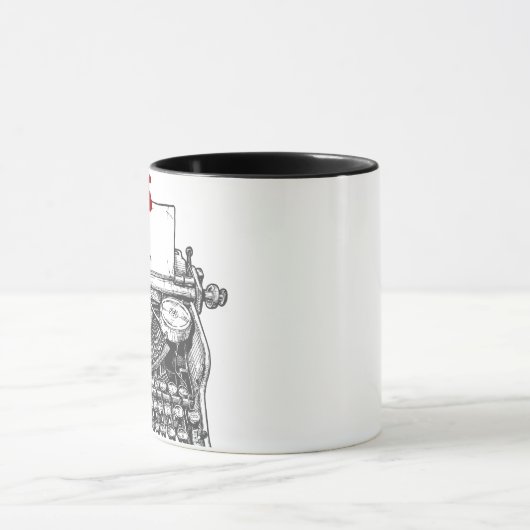 Ik hou van je |  schrijfmachineboodschap mok (Midden)