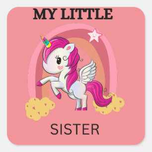 Ik hou van je sis vierkante sticker