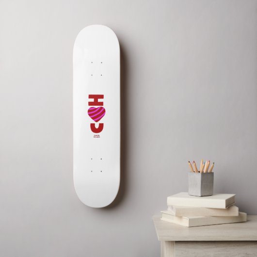 Ik hou van je Skateboard (Muurkunst)