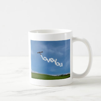 Ik hou van je skywriting koffiemok