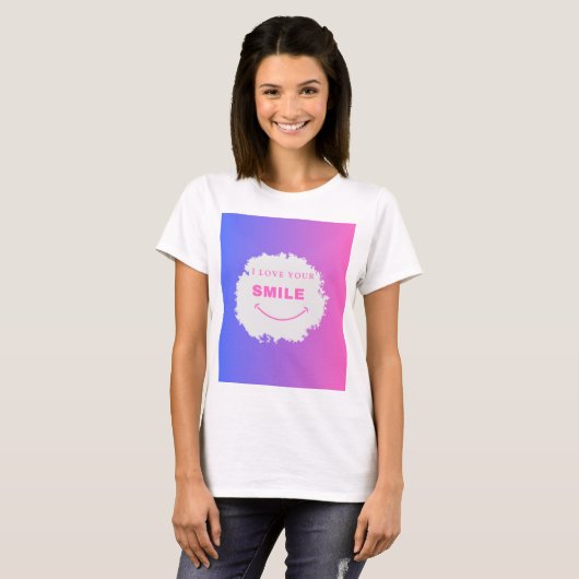 IK HOU VAN JE SMILE T SHIRT (Voorkant volledig)