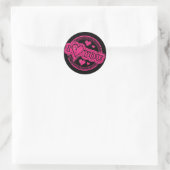 Ik hou van je stempel Classic ronde Sticker (Tas)