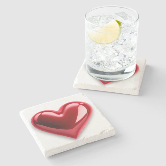 Ik hou van je stenen onderzetter (Zijkant)