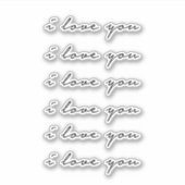 Ik hou van je sticker (Voorkant)