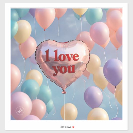 Ik hou van je sticker (Vel)