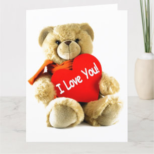 Ik hou van je, teddyliefde, door liefde te genezen kaart