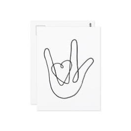 Ik hou van je Teken Briefkaart