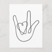 Ik hou van je Teken Briefkaart (Voorkant)