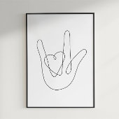 Ik hou van je Teken Poster