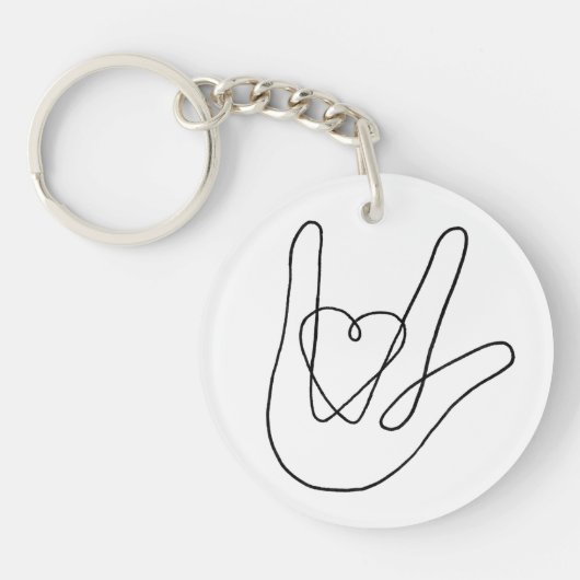 Ik hou van je Teken Sleutelhanger (Voorkant)