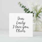 Ik hou van je tekst Sjabloon (Staand voorkant)