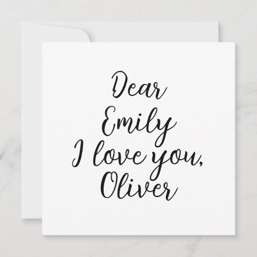 Ik hou van je tekst Sjabloon (Voorkant)