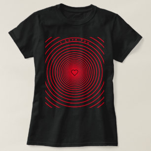 Ik hou van je tekst T-shirt cadeau met hart
