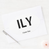 Ik hou van je ticker ovale sticker (Envelop)