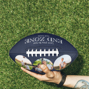 Ik hou van je tot de eindzone en terug 3 Foto Blue American Football