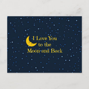 Ik hou van je tot de maan en terug briefkaart