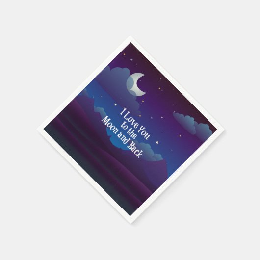 Ik hou van je tot de maan en terug, servet (Hoek)