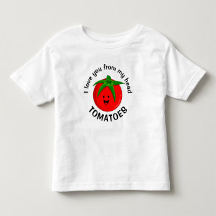 Ik Hou Van Je Tot Mijn Hoofd Tomaten Kinder Shirts