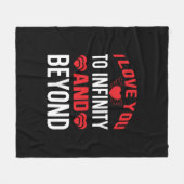 Ik hou van je tot oneindig fleece deken (Voorkant (Horizontaal))