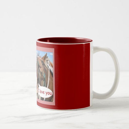 Ik hou van je tweekleurige koffiemok (Rechts)
