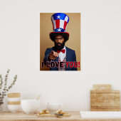 Ik hou van je! - Uncle Sam poster stijl (Keuken)
