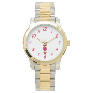 Ik hou van je Unisex, te groot, tweetone horloge