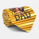 Ik hou van je vader foto fel geel stropdas (Opgerold)