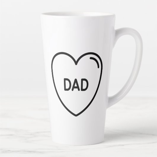 Ik hou van je vader l Vaderdag Latte Mok (Rechts)