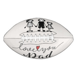 Ik hou van je vader Schattigee stick figuren American Football