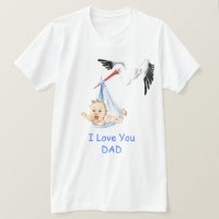 Ik hou van je vader T-Shirt - Stork Carry Baby