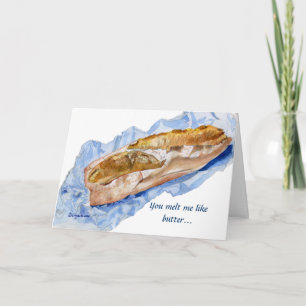Ik hou van je Valentijn Baguette Feestdagen Kaart