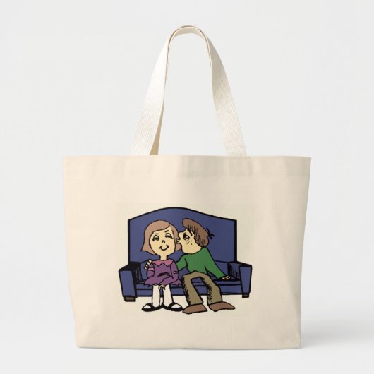 Ik hou van je Valentijn Grote Tote Bag (Voorkant)