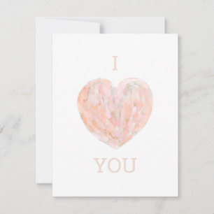 Ik hou van je. Valentijnsdag. Eenvoudig schattig r Feestdagenkaart