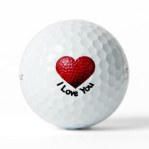 Ik hou van je Valentijnsdag golfballen