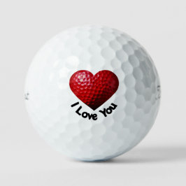 Ik hou van je Valentijnsdag golfballen