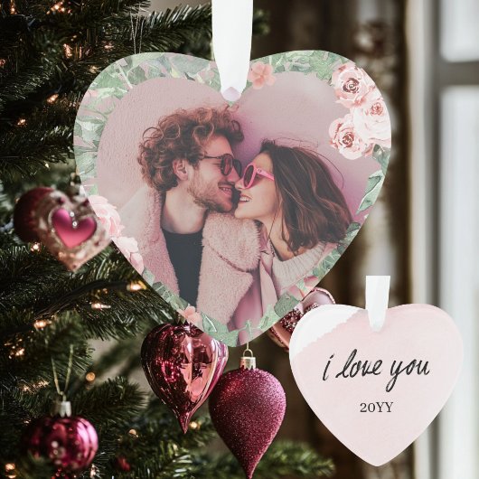 Ik hou van je Valentijnsdag hartvormig Ornament