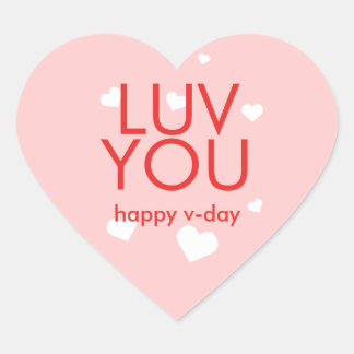 Ik hou van je Valentijnsdag rood roze hart Sticker