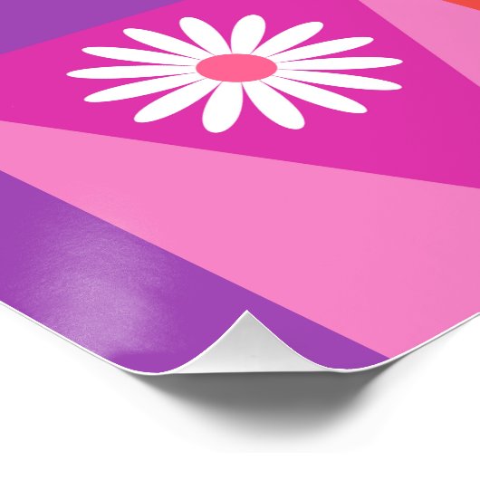 Ik hou van je Valentijnsdag - roze Paarse rood Perfect Poster (Hoek)