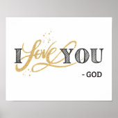 Ik hou van je, van God Art Print (Voorkant)