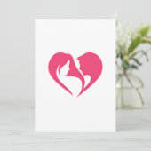 Ik hou van je van het hart. feestdagenkaart (Staand voorkant)