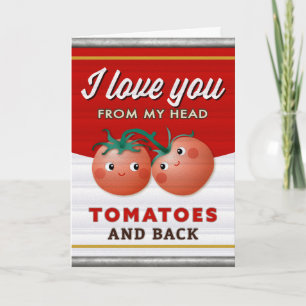 Ik hou van je van kop tomaten in blik groet