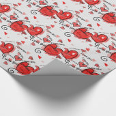 Ik hou van je, van liefde. cadeaupapier (Hoek)