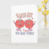 Ik hou van je van mijn hoofd tomaten Valentijnsdag Kaart (Gele Bloem)
